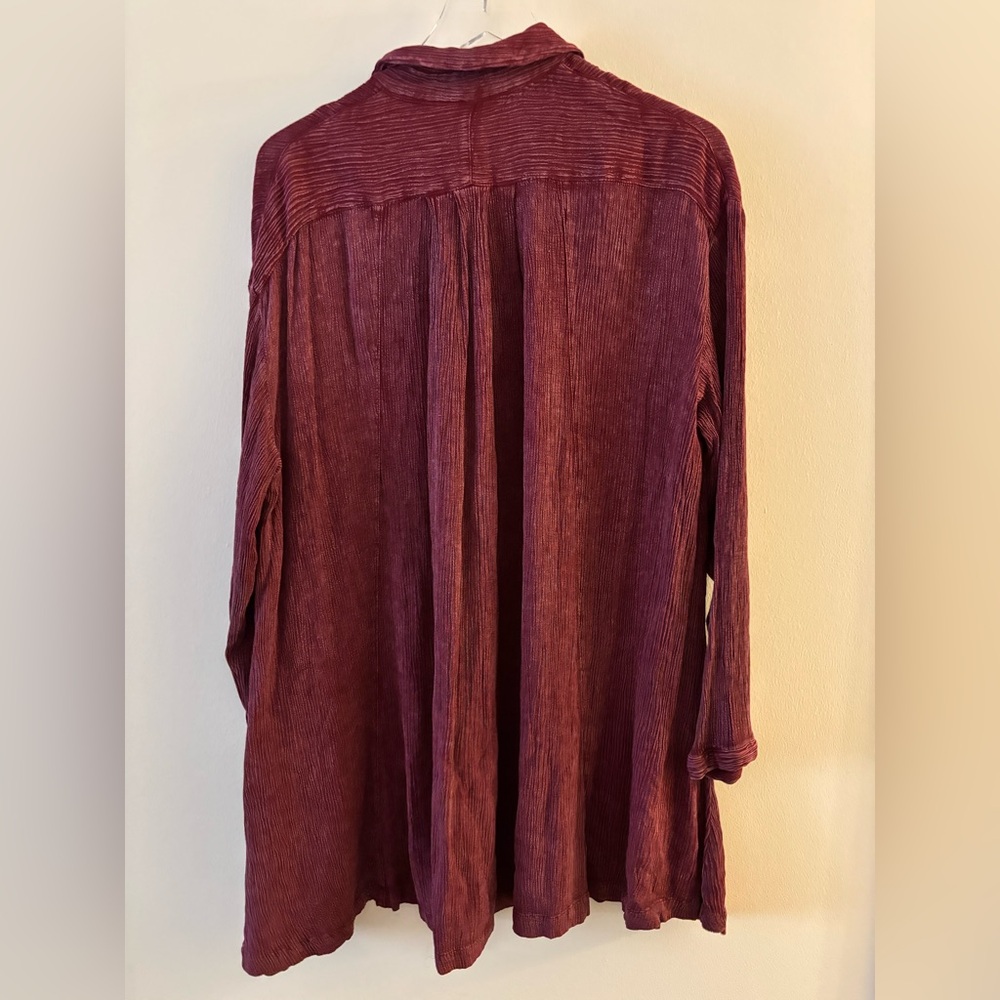 Free People Spin Me Oversized Button Down Shirt Dress Size XS - Picture 3 of 4